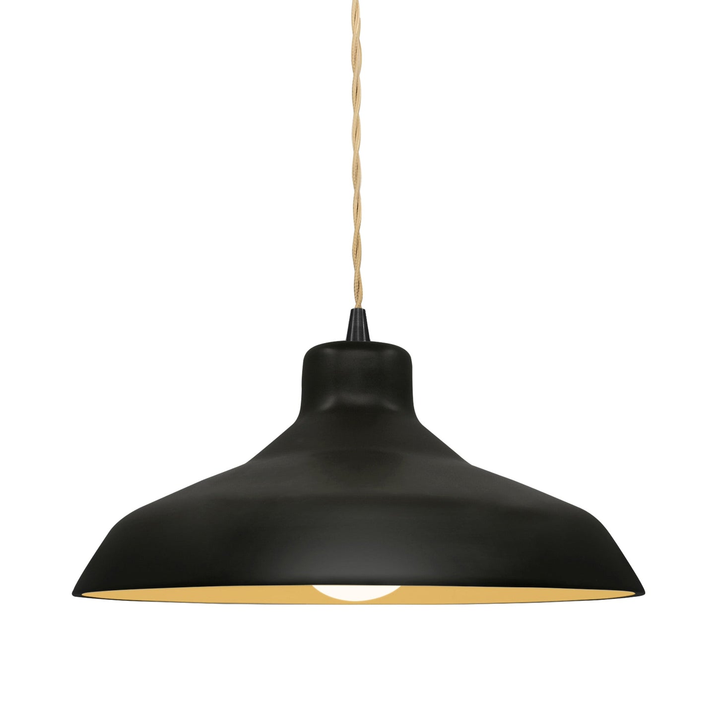 Radiance Loft Pendant Light in Carbon Matte Black/Champagne Gold/Matte Black/Beige Twist.