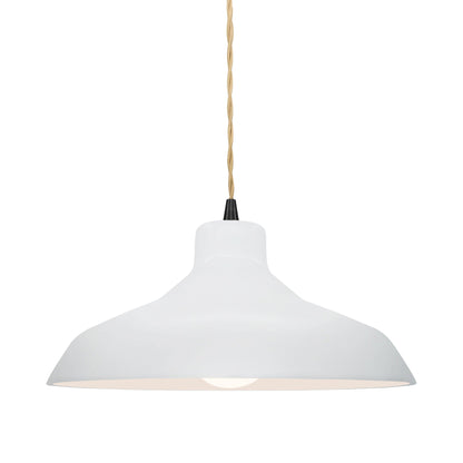 Radiance Loft Pendant Light in Gloss White/Matte Black/Beige Twist.