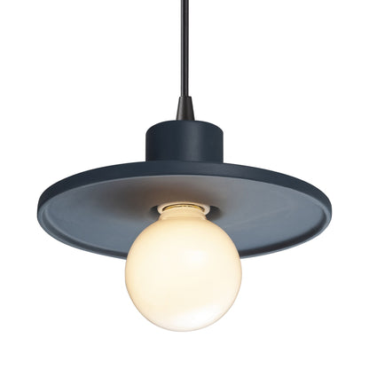 Radiance Saucer Pendant Light in Midnight Sky/Matte Black/Black.