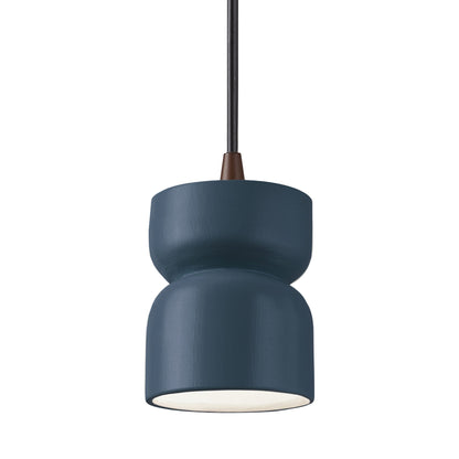 Radiance Short Hourglass Pendant Light in Midnight Sky/Dark Bronze/Black.