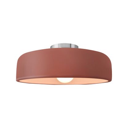 Radiance Spire LED Semi Flush Mount Ceiling Light in Canyon Clay/Brushed Nickel (Medium).