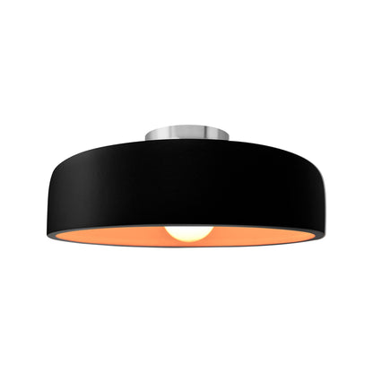 Radiance Spire LED Semi Flush Mount Ceiling Light in Carbon Matte Black/Champagne Gold/Brushed Nickel (Medium).