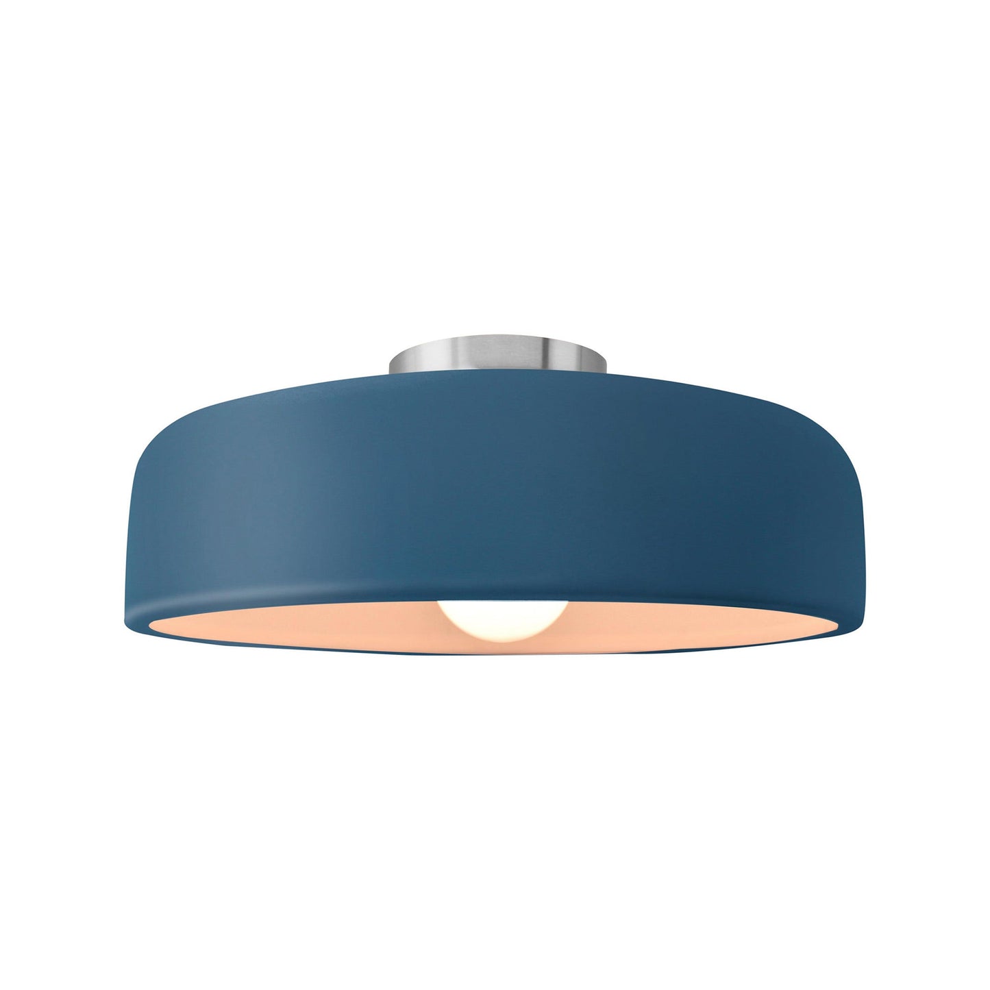 Radiance Spire LED Semi Flush Mount Ceiling Light in Midnight Sky/Brushed Nickel (Medium).