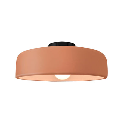 Radiance Spire LED Semi Flush Mount Ceiling Light in Adobe/Matte Black (Medium).