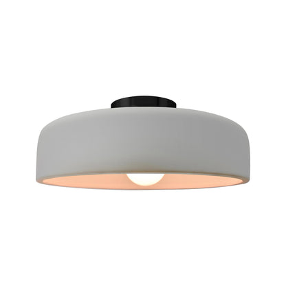 Radiance Spire LED Semi Flush Mount Ceiling Light in Matte White/Matte Black (Medium).