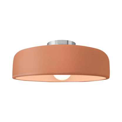 Radiance Spire LED Semi Flush Mount Ceiling Light in Adobe/Brushed Nickel (Large).