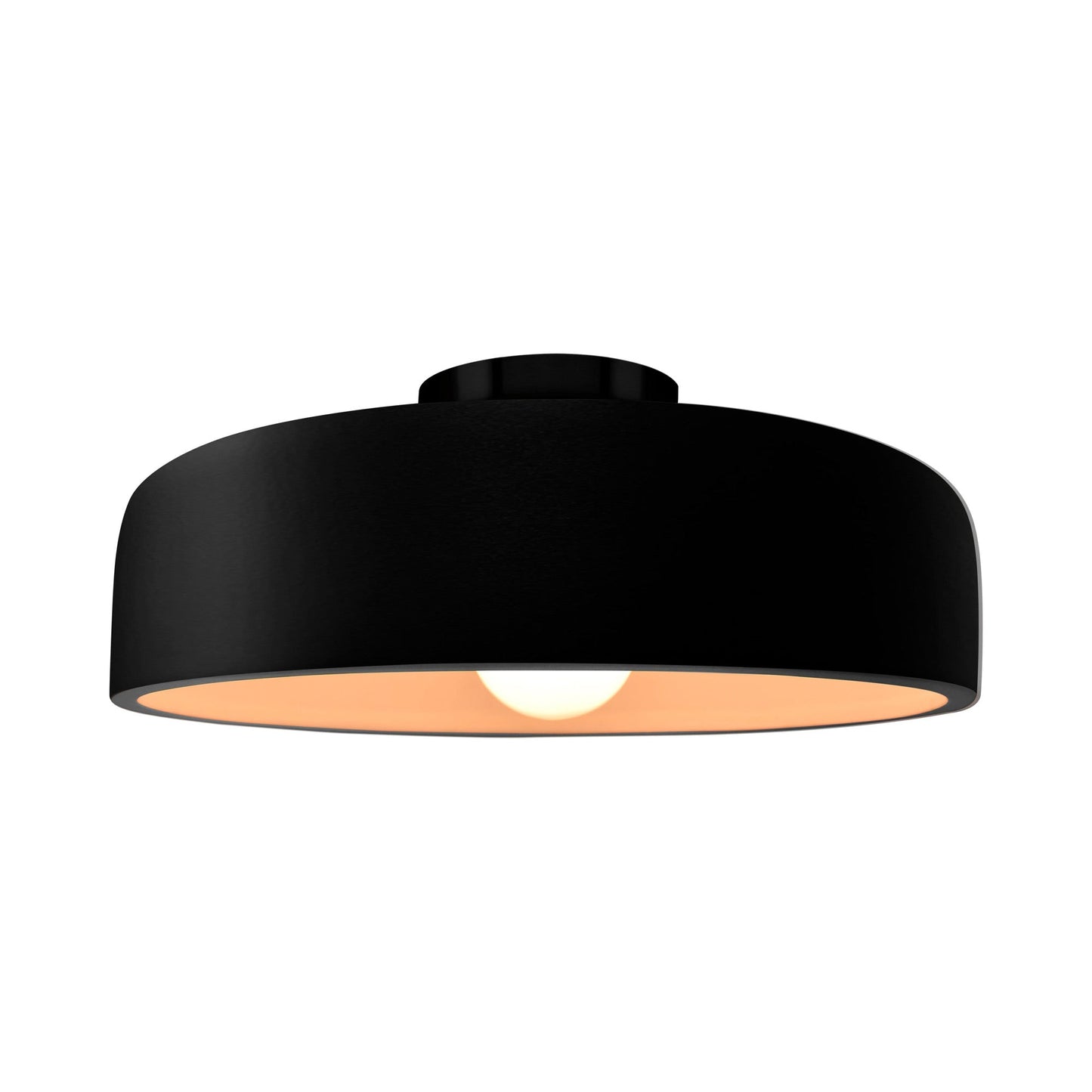 Radiance Spire LED Semi Flush Mount Ceiling Light in Carbon Matte Black/Matte Black (Large).