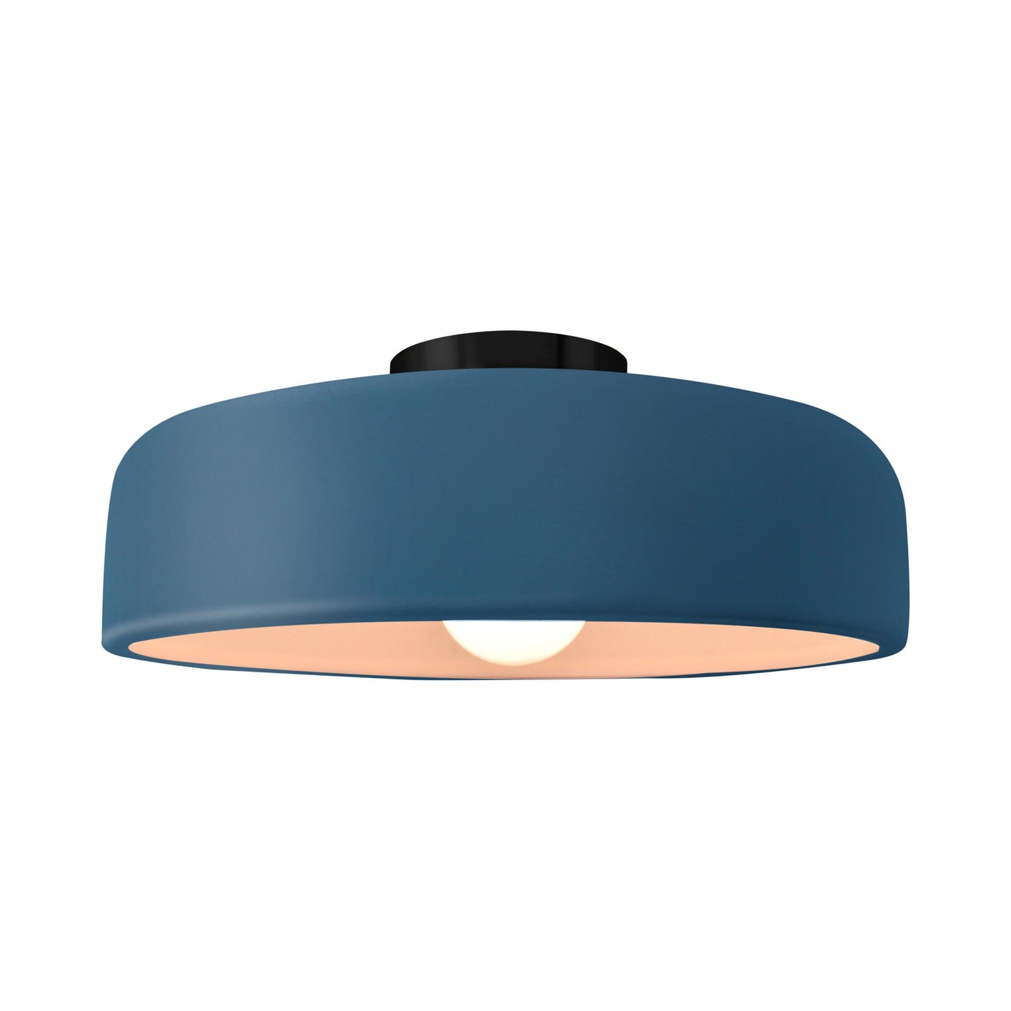 Radiance Spire LED Semi Flush Mount Ceiling Light in Midnight Sky/Matte Black (Large).