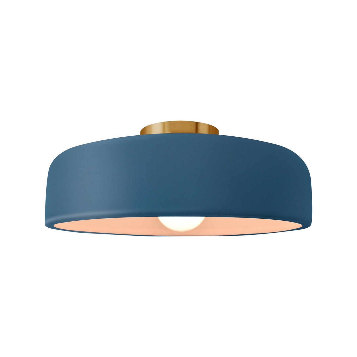 Radiance Spire Semi Flush Mount Ceiling Light in Midnight Sky/Brushed Brass (Medium).