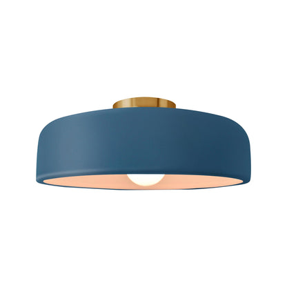 Radiance Spire Semi Flush Mount Ceiling Light in Midnight Sky/Brushed Brass (Medium).