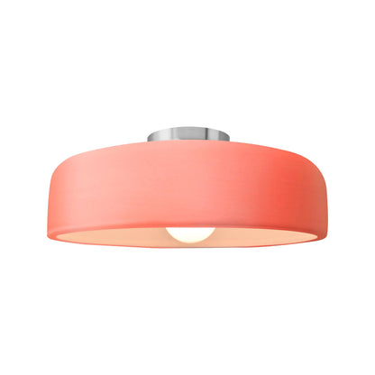 Radiance Spire Semi Flush Mount Ceiling Light in Gloss Blush/Brushed Nickel (Medium).
