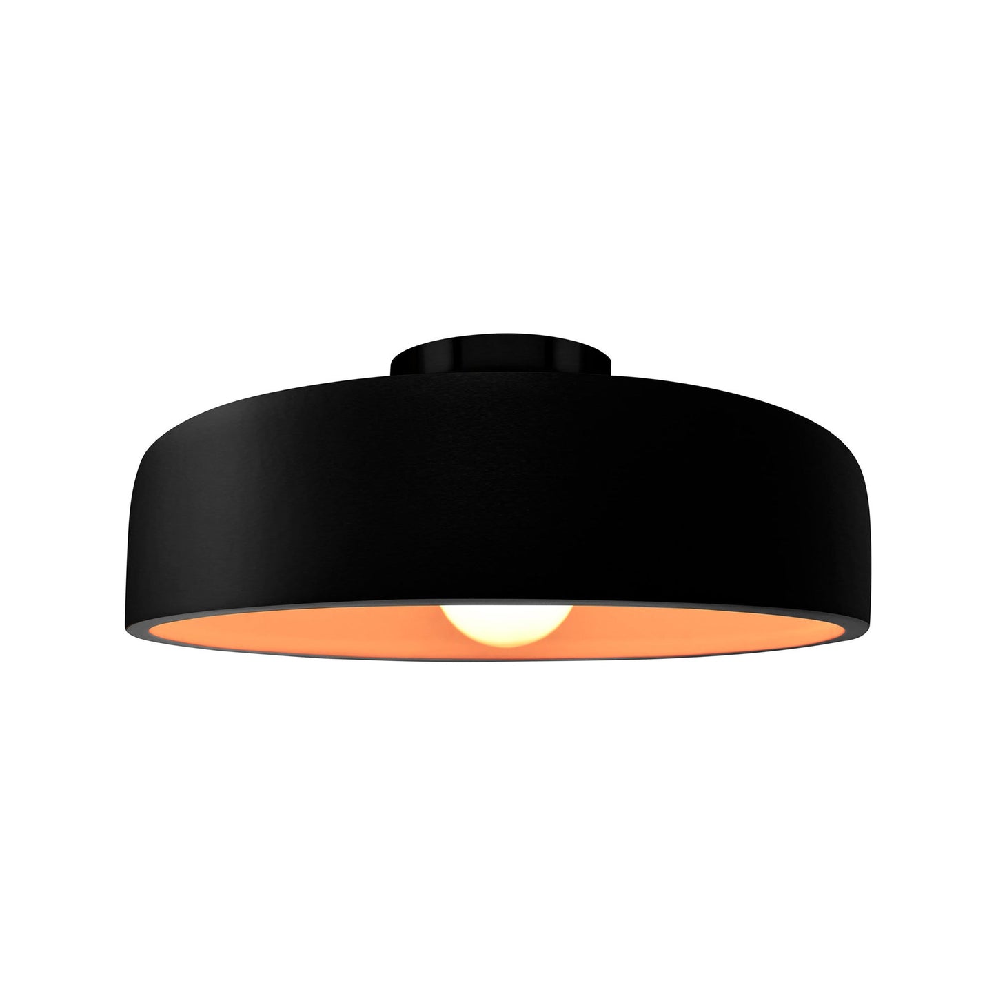 Radiance Spire Semi Flush Mount Ceiling Light in Carbon Matte Black/Champagne Gold/Matte Black (Medium).