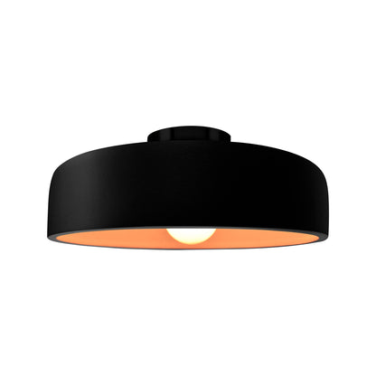 Radiance Spire Semi Flush Mount Ceiling Light in Carbon Matte Black/Champagne Gold/Matte Black (Medium).