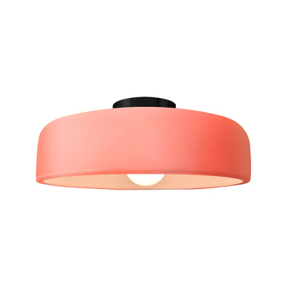 Radiance Spire Semi Flush Mount Ceiling Light in Gloss Blush/Matte Black (Medium).