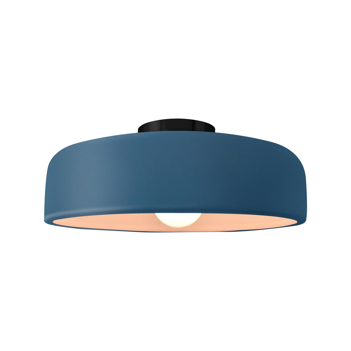 Radiance Spire Semi Flush Mount Ceiling Light in Midnight Sky/Matte Black (Medium).