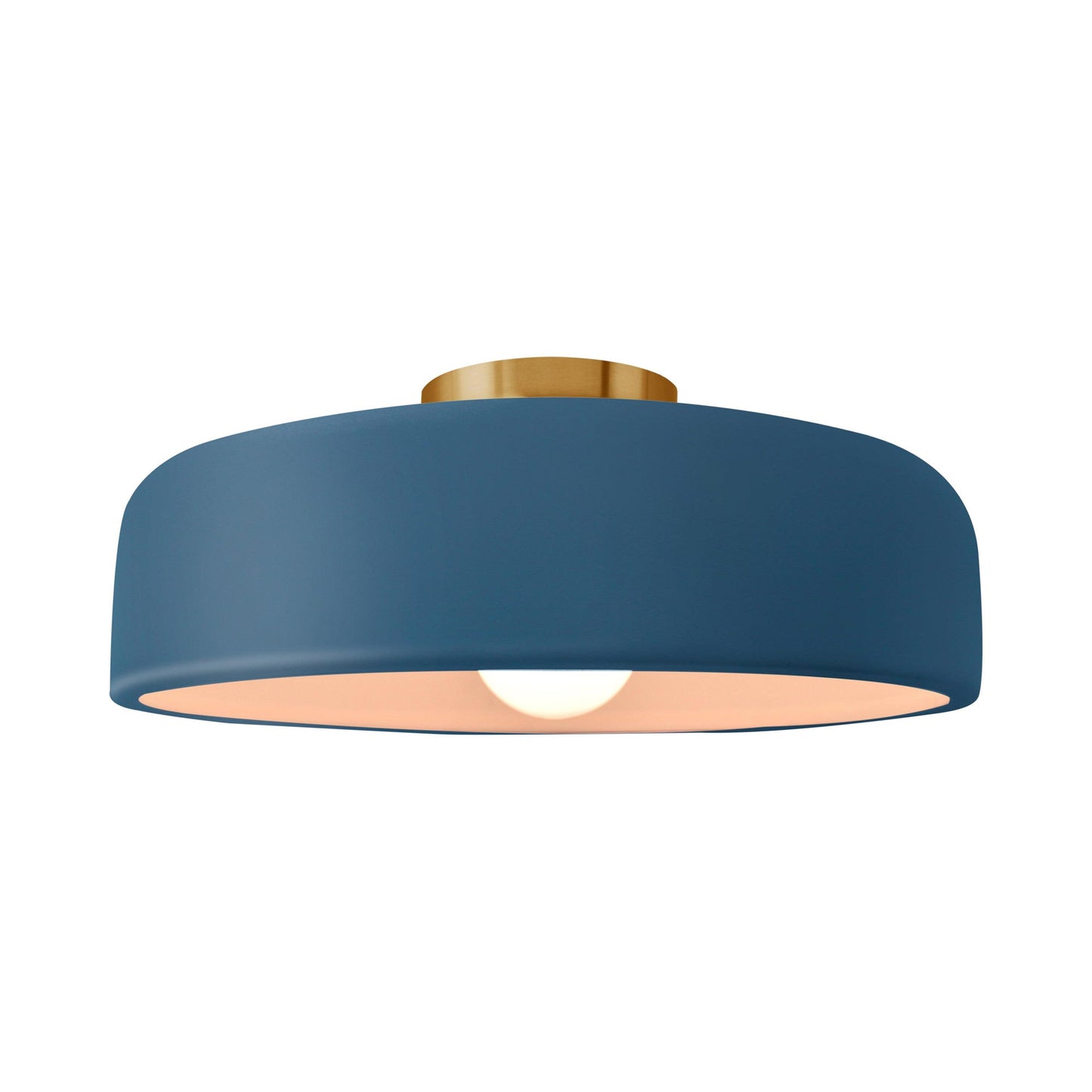 Radiance Spire Semi Flush Mount Ceiling Light in Midnight Sky/Brushed Brass (Large).