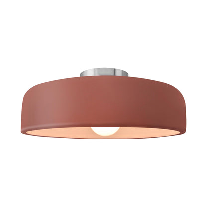 Radiance Spire Semi Flush Mount Ceiling Light in Canyon Clay/Brushed Nickel (Large).