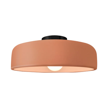Radiance Spire Semi Flush Mount Ceiling Light in Adobe/Matte Black (Large).