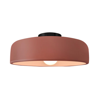 Radiance Spire Semi Flush Mount Ceiling Light in Canyon Clay/Matte Black (Large).