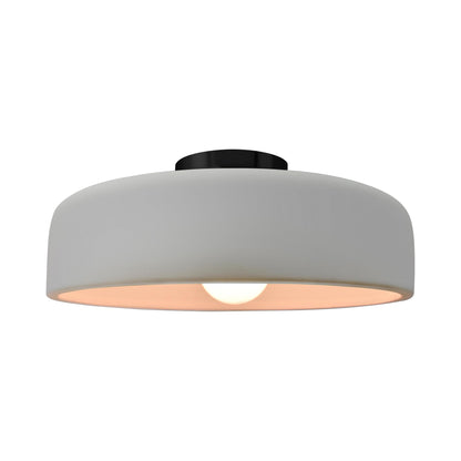 Radiance Spire Semi Flush Mount Ceiling Light in Matte White/Matte Black (Large).