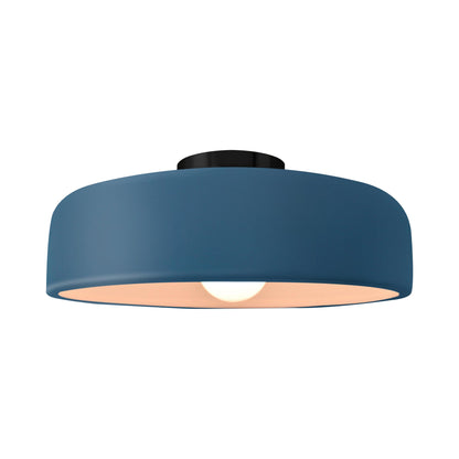 Radiance Spire Semi Flush Mount Ceiling Light in Midnight Sky/Matte Black (Large).