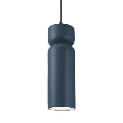 Radiance Tall Hourglass Pendant Light in Midnight Sky/Matte Black/Black.