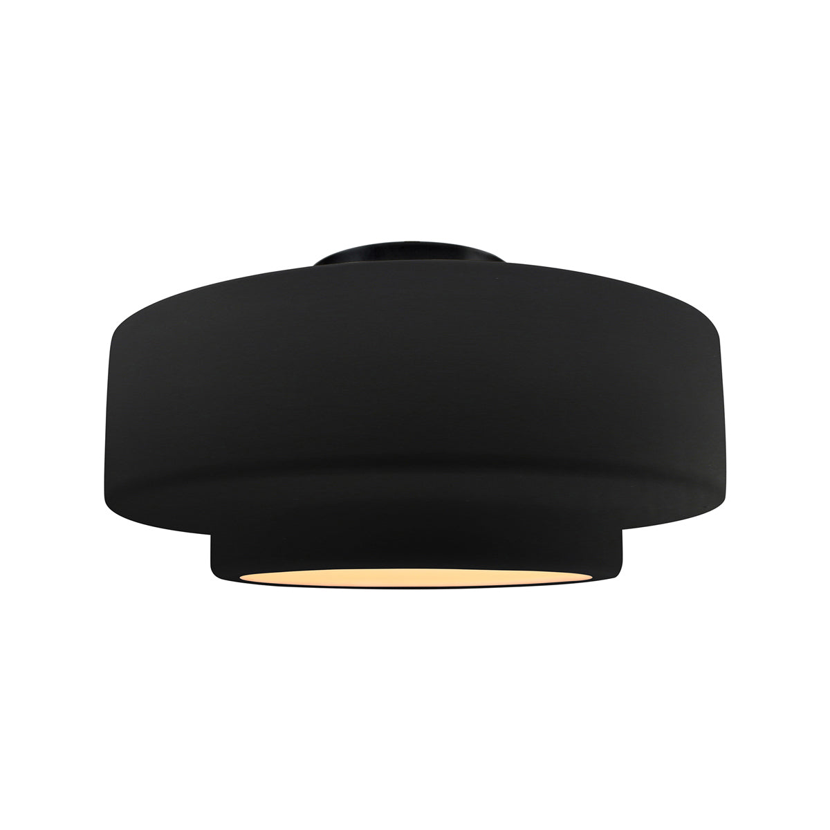 Radiance Tier LED Semi Flush Mount Ceiling Light in Carbon Matte Black/Matte Black (Medium).