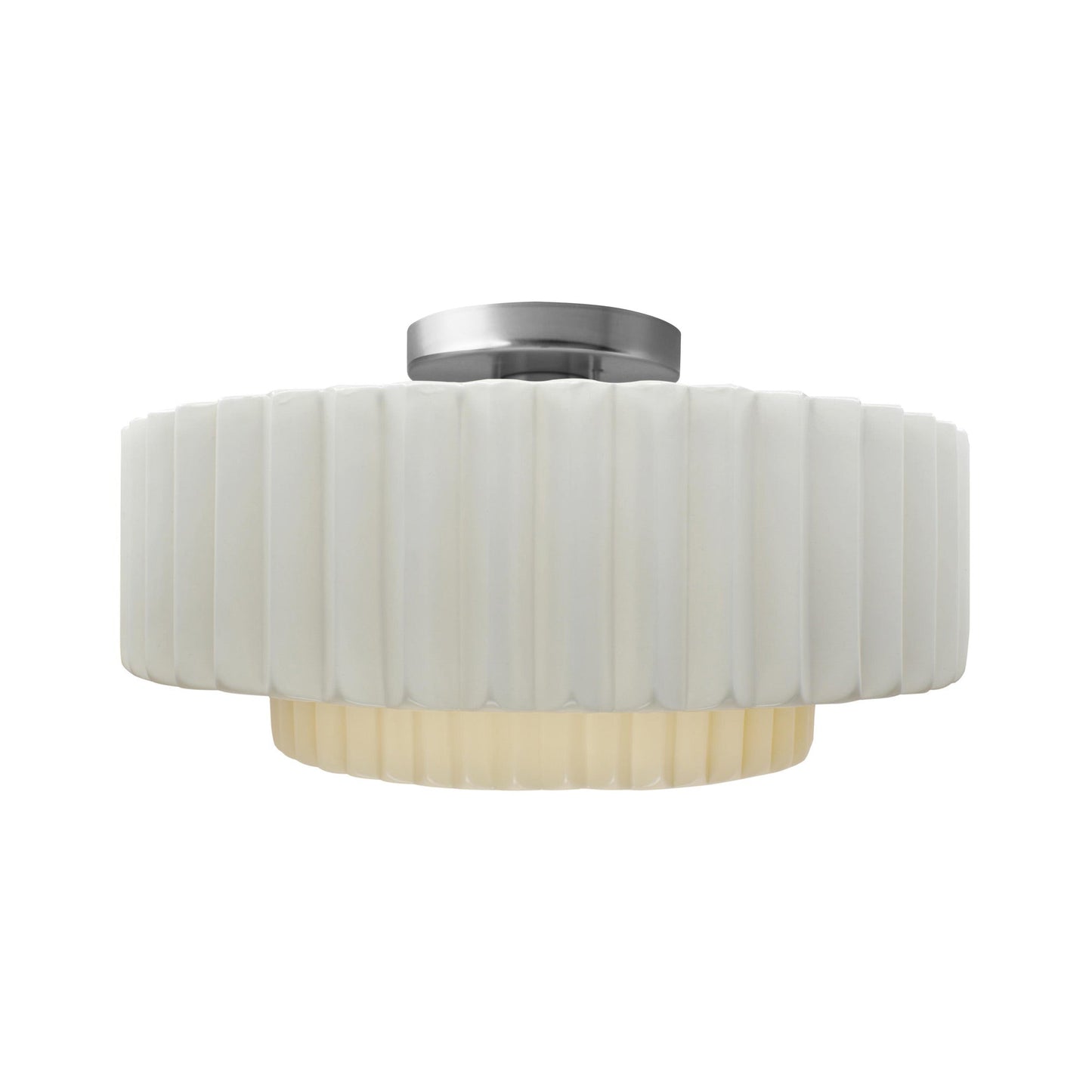 Radiance Tier Pleated Semi Flush Mount Ceiling Light in Detail.