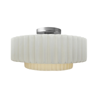 Radiance Tier Pleated Semi Flush Mount Ceiling Light in Detail.