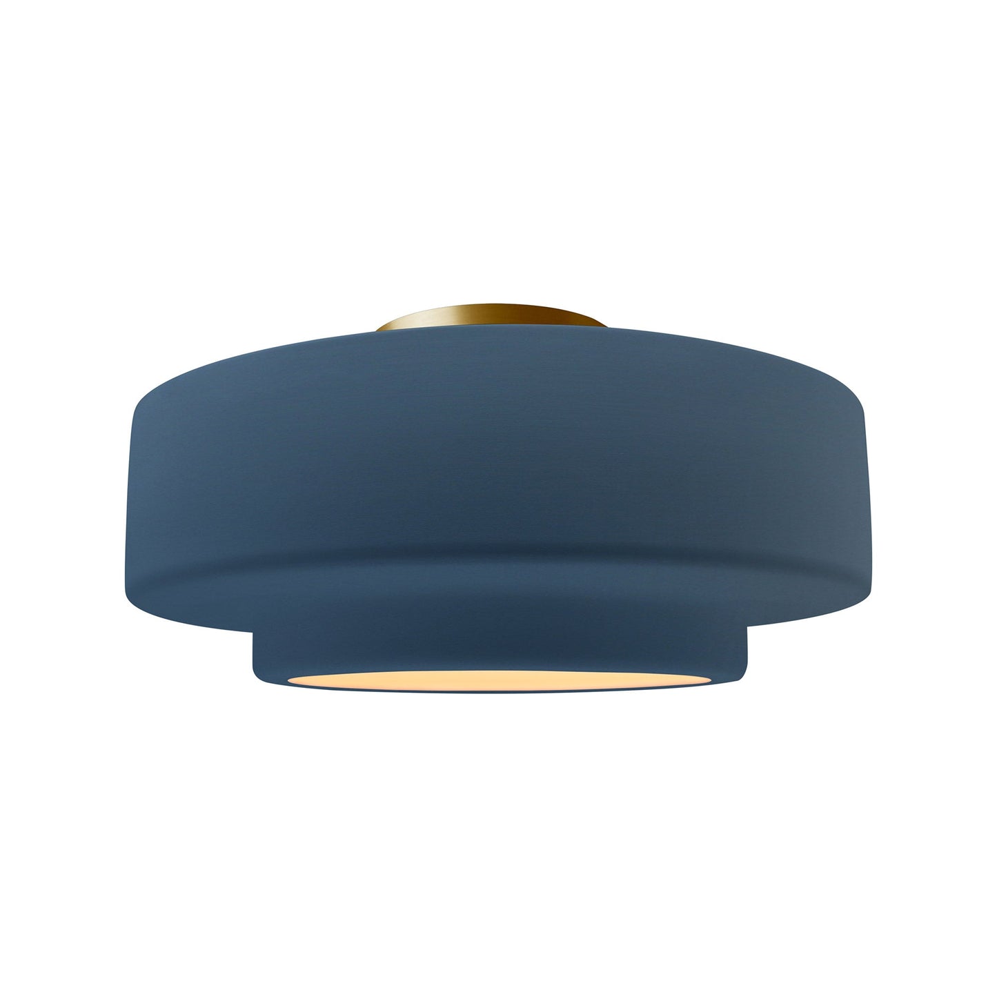 Radiance Tier Semi Flush Mount Ceiling Light in Midnight Sky/Brushed Brass (Medium).