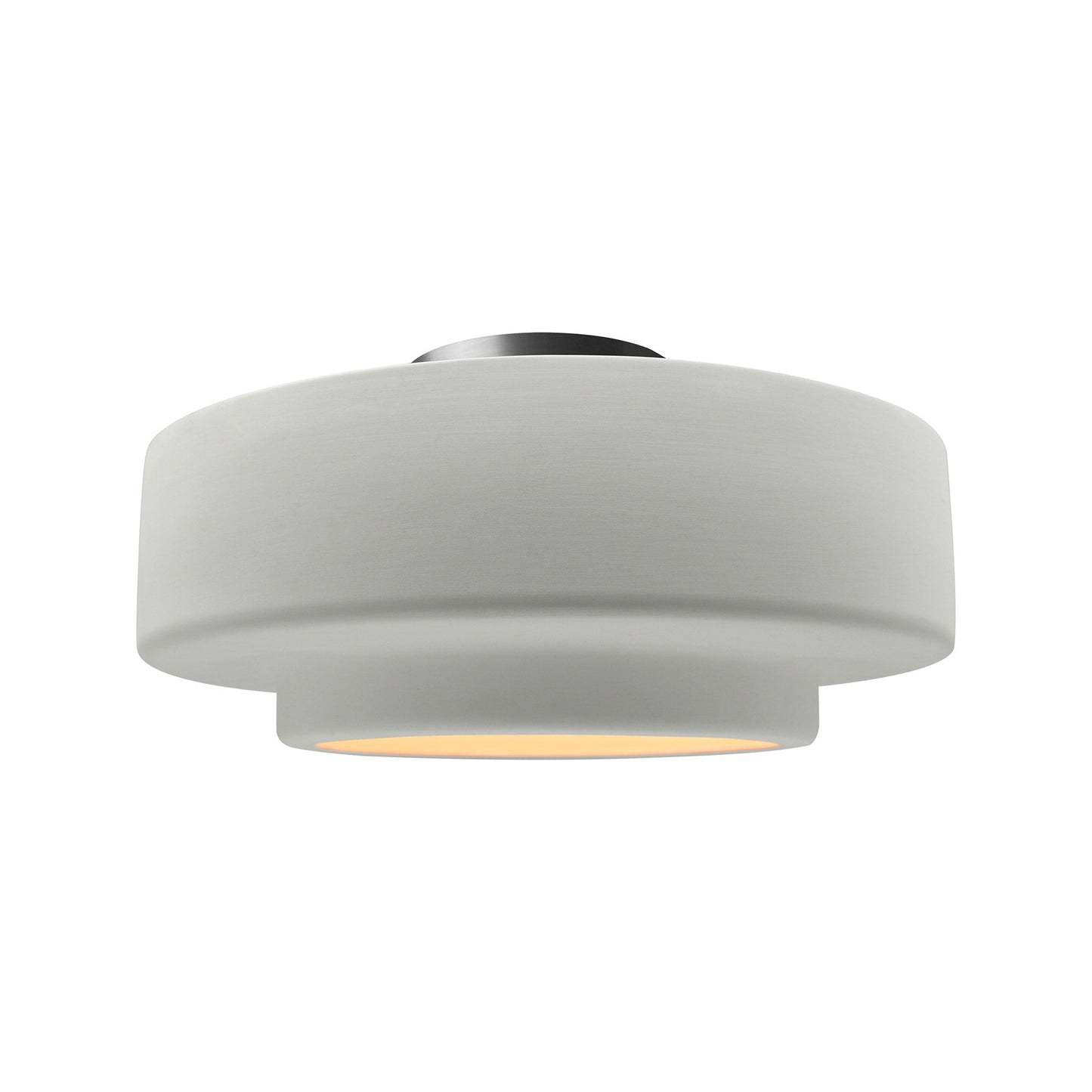 Radiance Tier Semi Flush Mount Ceiling Light in Matte White/Brushed Nickel (Medium).