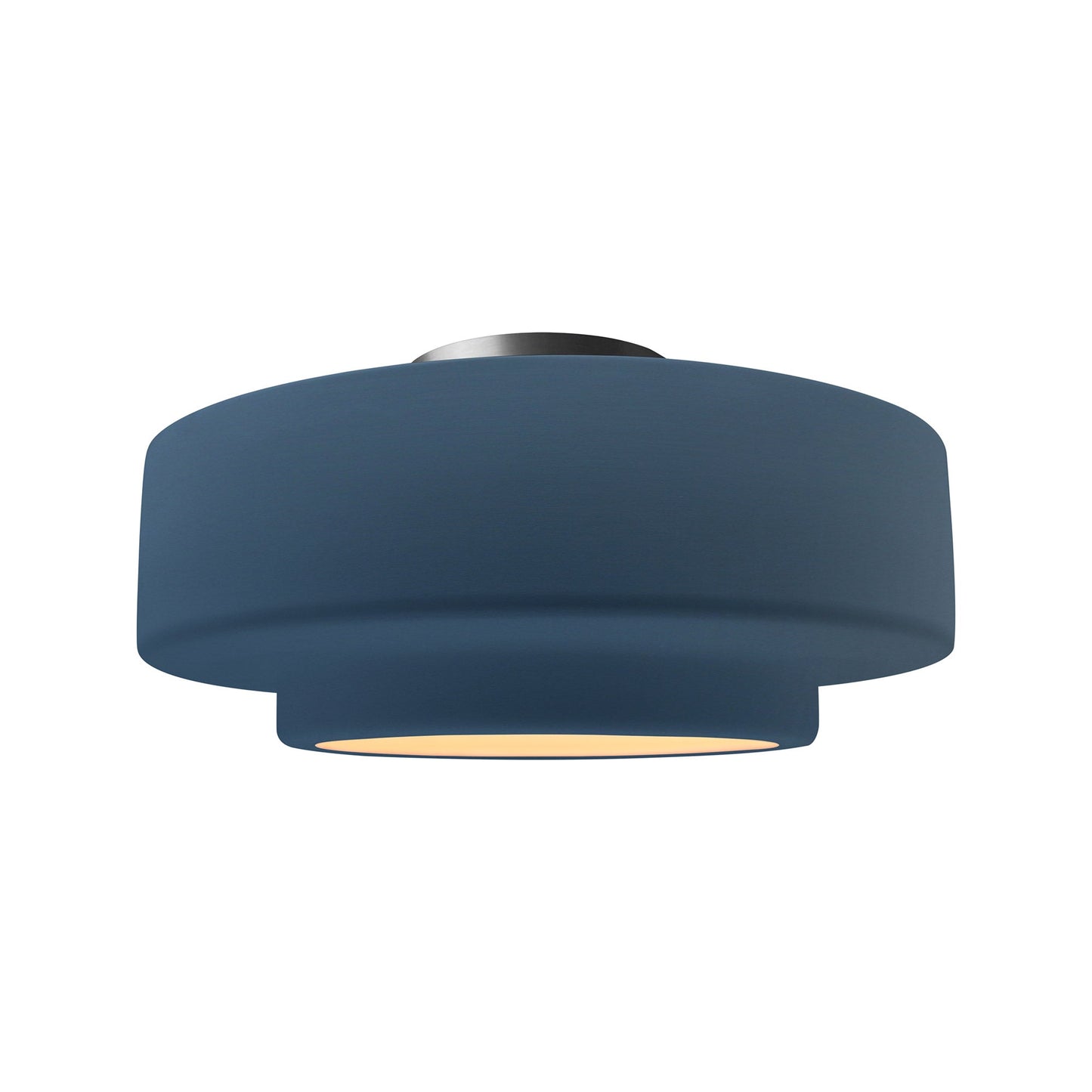 Radiance Tier Semi Flush Mount Ceiling Light in Midnight Sky/Brushed Nickel (Medium).