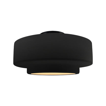 Radiance Tier Semi Flush Mount Ceiling Light in Carbon Matte Black/Matte Black (Medium).