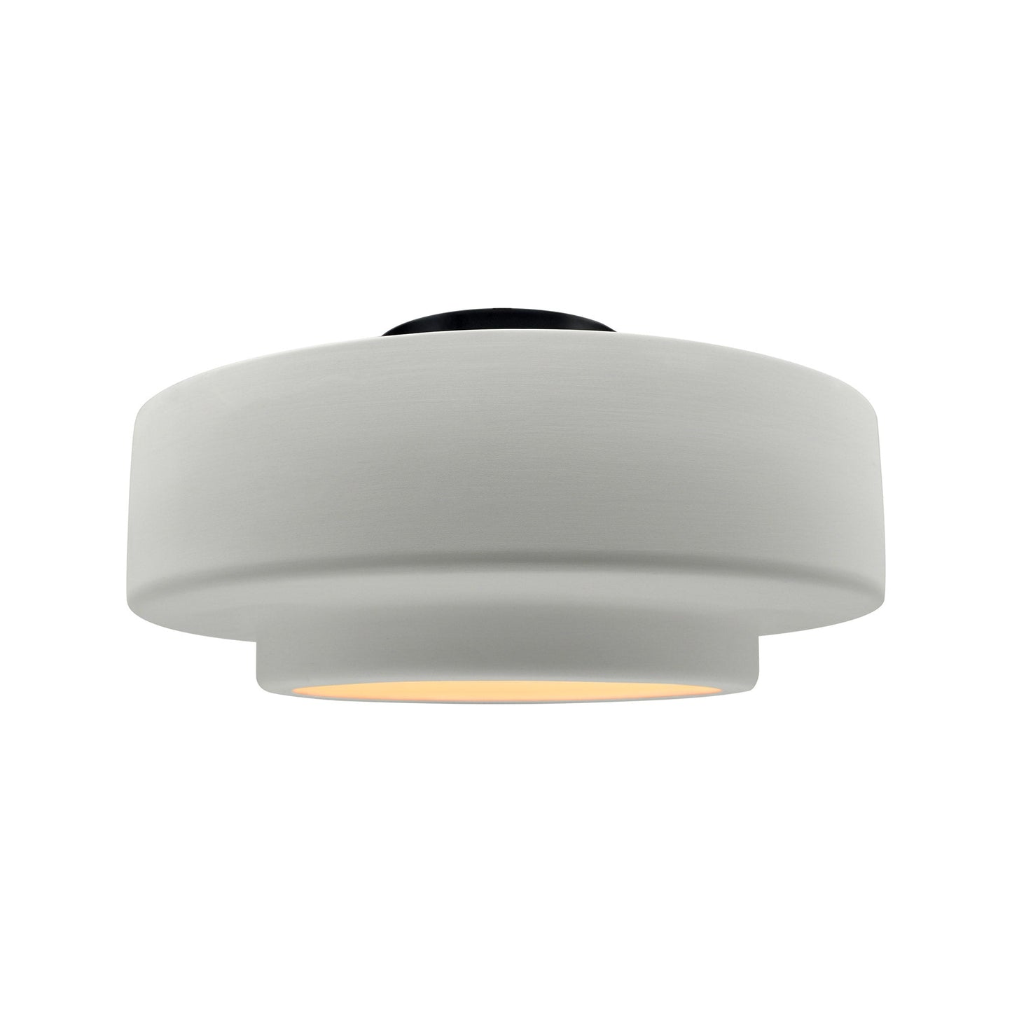 Radiance Tier Semi Flush Mount Ceiling Light in Matte White/Matte Black (Medium).