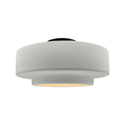 Radiance Tier Semi Flush Mount Ceiling Light in Matte White/Matte Black (Medium).