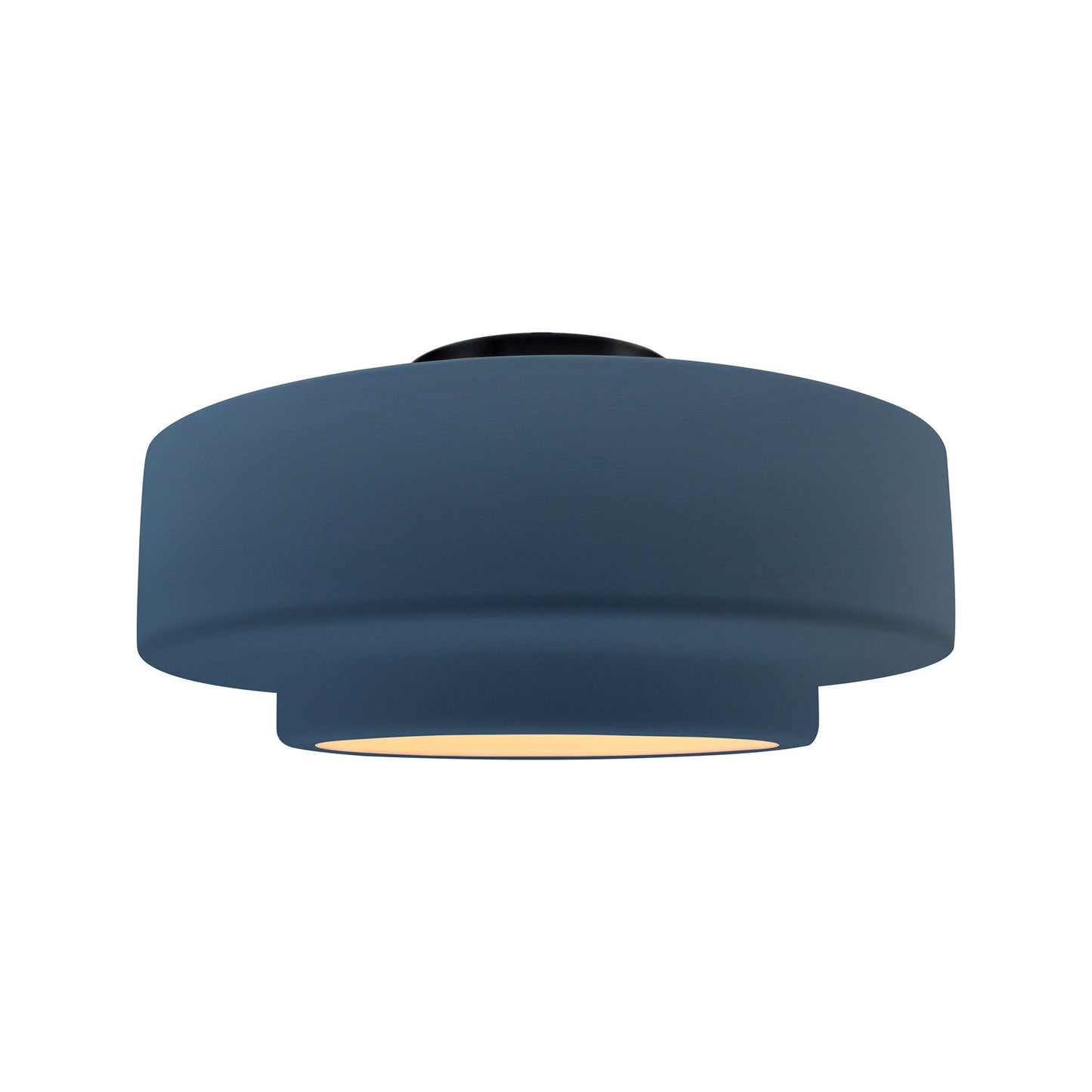 Radiance Tier Semi Flush Mount Ceiling Light in Midnight Sky/Matte Black (Medium).