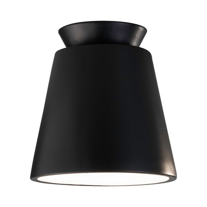 Radiance Trapezoid Flush Mount Ceiling Light in Carbon Matte Black.