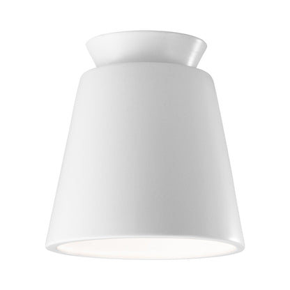 Radiance Trapezoid Flush Mount Ceiling Light in Gloss White.