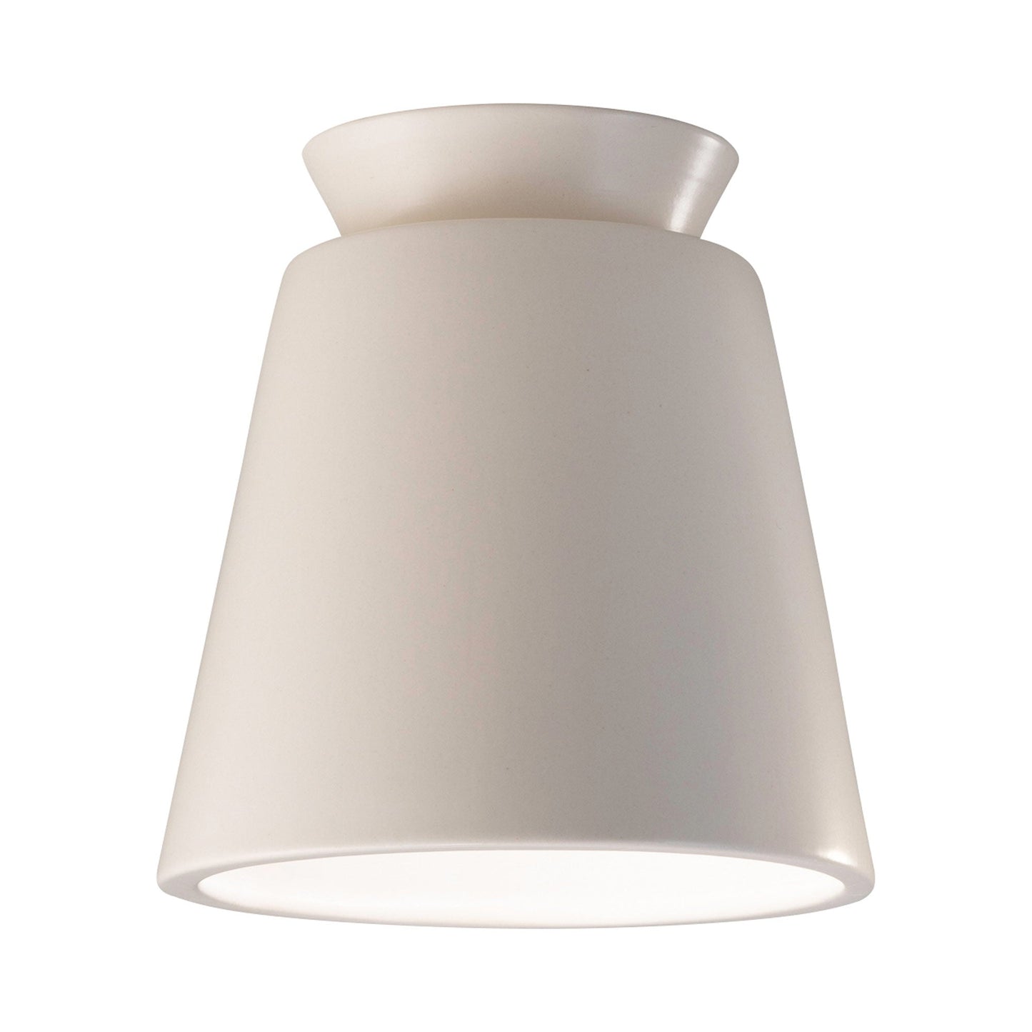 Radiance Trapezoid Flush Mount Ceiling Light in Matte White.