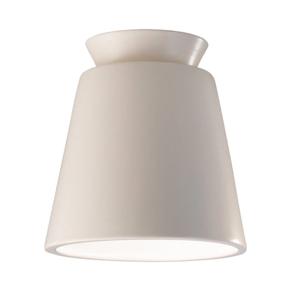 Radiance Trapezoid Flush Mount Ceiling Light in Matte White.