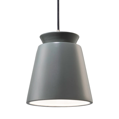Radiance Trapezoid LED Pendant Light in Pewter Green/Brushed Nickel/Black.