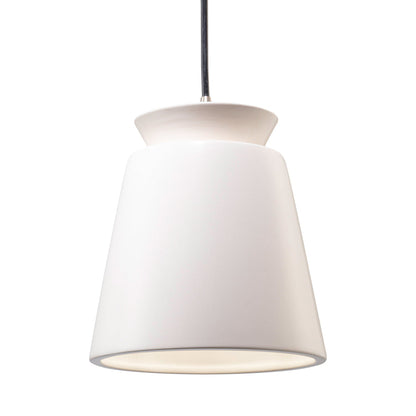 Radiance Trapezoid Pendant Light in Matte White/Brushed Nickel/Black.