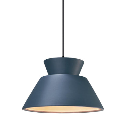 Radiance Trapezoid Single LED Pendant Light in Midnight Sky/Matte Black/Black.