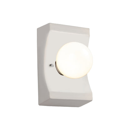 Scoop Wall Light in Unfinished Bisque.