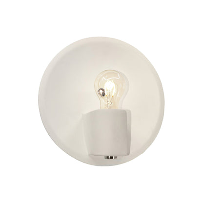 Shield Wall Light in Matte White/Brushed Nickel.