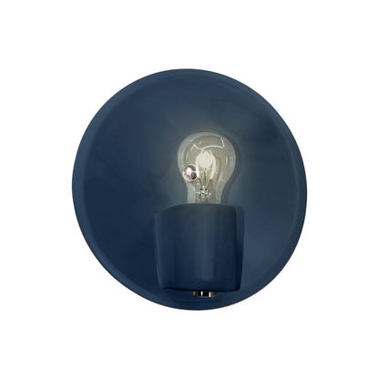 Shield Wall Light in Midnight Sky/Brushed Nickel.