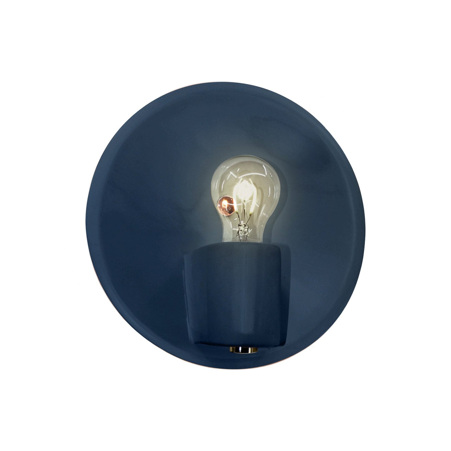 Shield Wall Light in Midnight Sky/Polished Brass.