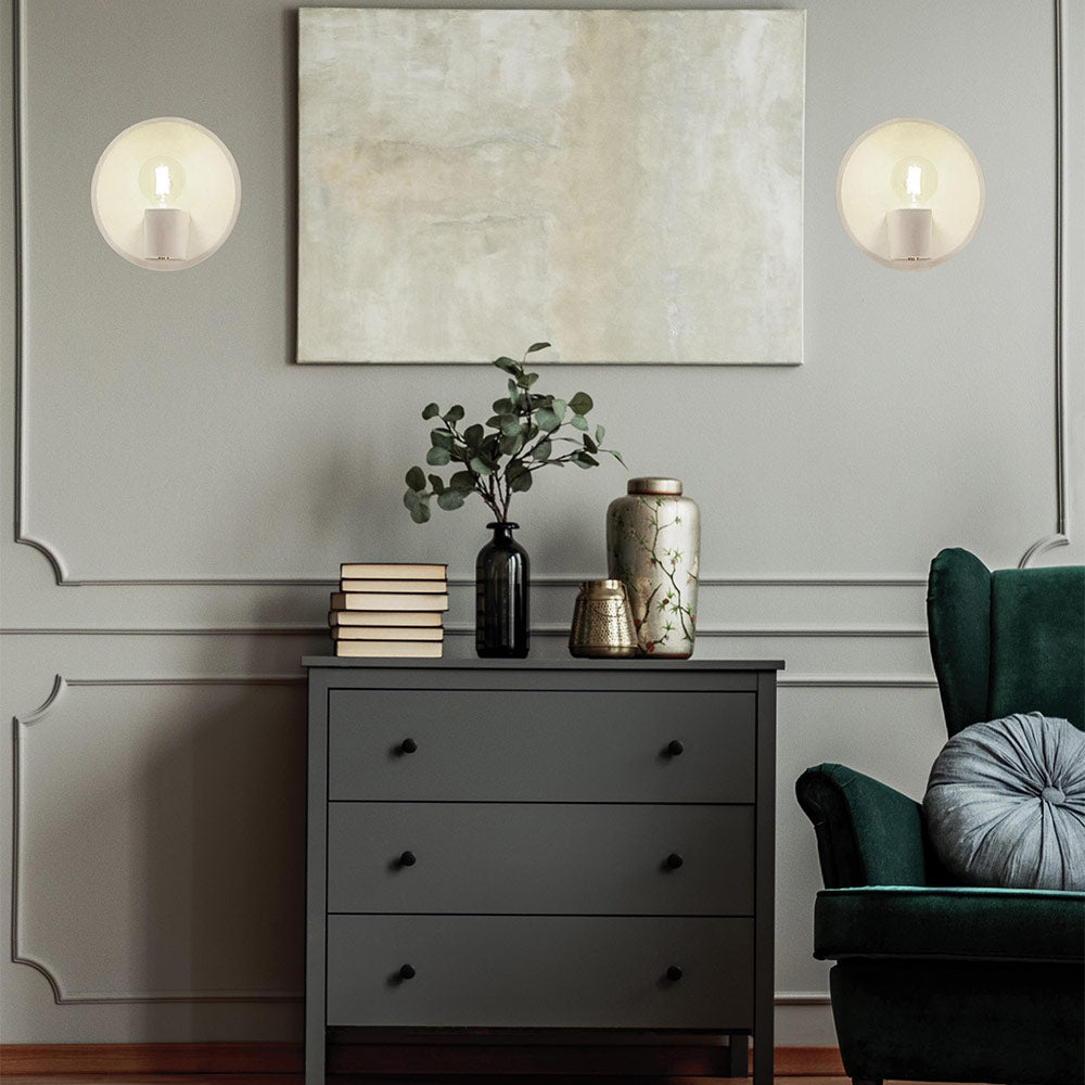 Shield Wall Light in living room.