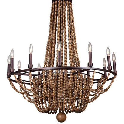 Beechwood Chandelier in Detail.