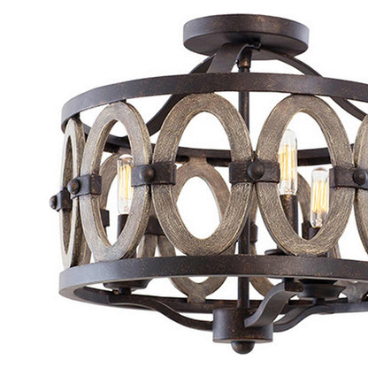 Belmont Flush Mount Ceiling Light in Detail.